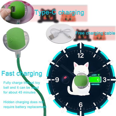 🐾 Bola Inteligente para Mascotas 🐶🐱 | Juguete Automático con Luz LED 💡 y Cola Divertida 🎾 | Gatos y Perros - Img 120741700