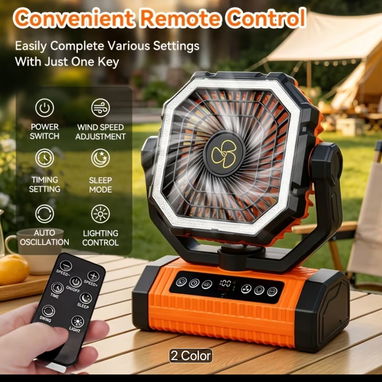 🌬️ VENTILADOR RECARGABLE - MODELO X13 (Batería 20,000 mAh) - 3/6