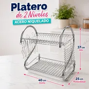 Platero con 2 niveles de acero inoxidable (G2) - Img 57475572