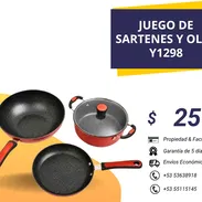 🚨 JUEGO DE SARTENES Y OLLA Y1298 4 PIEZAS 🚨 - Img 57379813