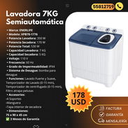 Lavadora semiautomática enerlife 7kg - Img 55635532