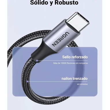 CABLE UGREEN US288 ORIGINAL | USB A A TIPO C | CARGA RÁPIDA 3A - 6/6