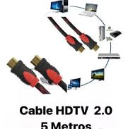 Cable HDMI con Filtro, Enmallado Negro con Rojo, 5 Metros Full Hd 1080p, Precio 5000 CUP soy de Las Cañas, Boyeros - Img 45778625