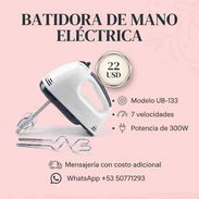🥣 Batidora de Mano Eléctrica - 300W + 7 Velocidades - $22 USD - Img 58068414