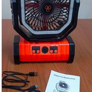 VENTILADOR RECARGABLE PORTÁTIL F6 CON LUZ LED 20000mAh NARANJA o VERDE - Img 52783816