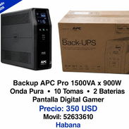 APC Pro 1500VA - Equipo Gamer Pantalla Digital LED - Onda Senosidal - 2 Baterias - 10 Tomas - Nuevo Sellado Traido - Img 56766849