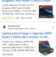 Laptop gateway  ryzen 5 3450u  con detalle +teclado - Img 45144592