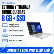 Laptop HP 14-dk1032wm Ryzen 3 8/128 GB - Img 56320129