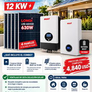 Combo inversor Must 12k + batería Must 10k + 4 paneles Longi 630 W - Img 58250420