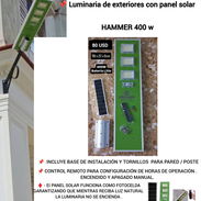 Lámpara de exterior con panel solar integrado hammer 400 w - Img 56005540