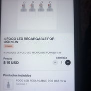 4 bombillos 15 wat Led x 14 usd envió x 2 usd - Img 57113262