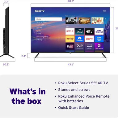 Smart TV 55" Hisense 2025* - 3/4