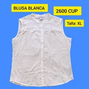 Se vende blusa blanca de mujer talla XL en 2600 cup - Img 54507279