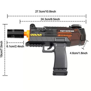 Pistola de Agua Eléctrica con Luces (Sin Pilas) | Con garantía | videojuegoshabana.com - Img 122991183