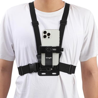 - Soporte para teléfono en el pecho con correa de arnés para Iphone y Android. - 2/8