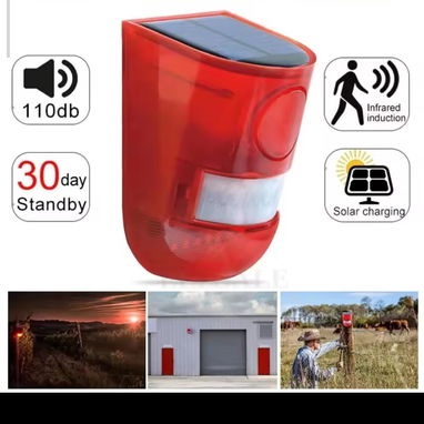 Para su hogar Alarma solar resistente al agua trabaja perfectamente en exteriores, sensor de movimiento, día y noche, 4 - Img 127781465