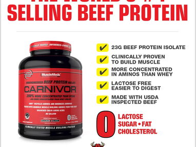 ✅MuscleMeds Carnivor - Aislamiento de proteína de carne hidrolizada 4lb , 56 porciones+Regalo WhatsApp +13053961240 - Img main-image