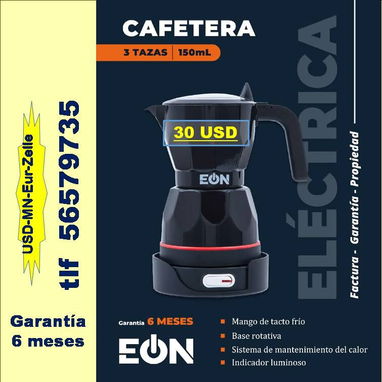 CAFETERAS ELECTRICAS (Varios colores) 3-6 tazas T-56579735/(USD-MN-Eur-Zelle)/Recogida Marianao/Tpte (Costo Adicional) - Img 117860697