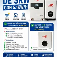 KIT SOLAR DE 3KW CON 5.1KW/H - Img 57696213