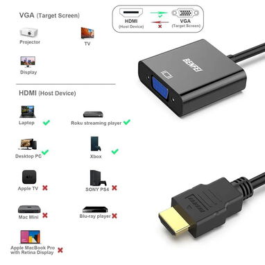 Adaptador HDMI-VGA (sin audio) - Img 123339589