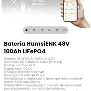 Batería HumsiENK 48V 100Ah LiFePO4. Modelo: HS48V100AH100RACK-3UBT - Img 57081309