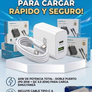 Cargador Superrápido Moreka modelo AC111⚡️⚡️⚡️ 💫Para teléfonos Gamma Alta  ✅️Potencia: 40W en total - Img 54761037