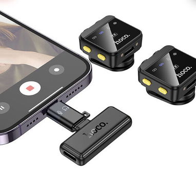 Hoco – L17 Micrófono Lavalier Inalámbrico Digital de Doble Micrófono (iPhone/Android) - 2/2