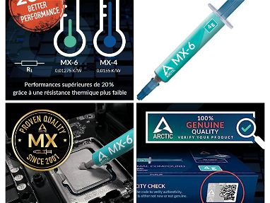 🗿💲20 usd ARCTIC MX-6 (4g) - Pasta térmica de máximo rendimiento para CPU, consolas, tarjetas gráficas, ordenadores por - Img main-image-45876639