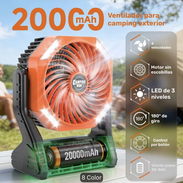 VENTILADOR RECARGABLE DE 20000mha CAMPING FAN - Img 56829096