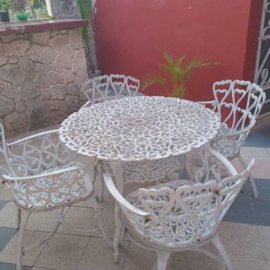 💥"¡Llegar y sentarse! Juego de terraza de aluminio,ideal para reuniones familiares,cero óxido,ligereza y durabilidad 💥 - Img 120037409