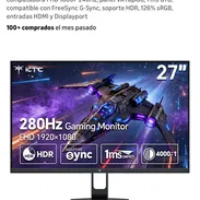 KTC Monitor para juegos de 27 pulgadas y 280 Hz, monitor de computadora FHD 1080P 240Hz, panel VA rápido, 1 ms GTG, comp - Img 55628176