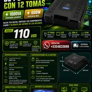 ⚡1000VA/600W⚡BACKUP UPS 12 TOMAS 1000VA-600W BATERIA 12V9A. MENSAJERÍA CON FACTURA Y GARANTÍA. 📲 54833699 - Img 56042226