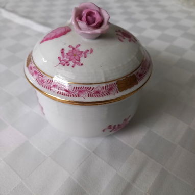 Juego de Te púrpura Herend, fina porcelana pintada a mano - 8/10