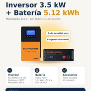 Kit Solar Completo: Inversor 3.5 kW + Batería 5.12 kWh - Img 57966891