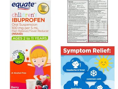 Ibuprofeno, acetaminofen infantil en suspension pomos  de 4 y 8oz  55595382 - Img 65501359