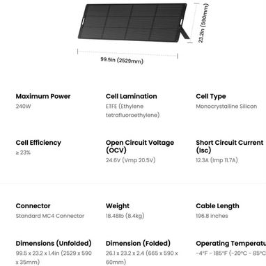 ⚡ Panel solar plegable 240W Oupes. Incluye mensajería 🛻💨 - 2/2