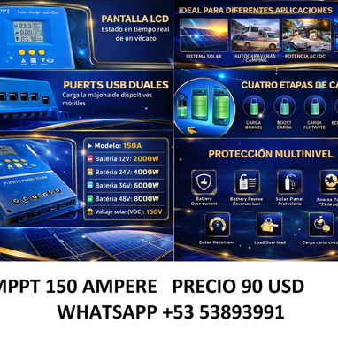 CONTROLADOR SOLAR MPPT 150A – MULTISISTEMA Novedad absoluta - Img 122380324