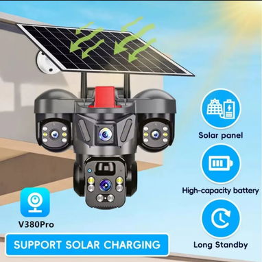 Cámara solar de 3 lentes wi-fi - Img 121752900