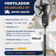 Ventilador Recargable (Disponible en Blanco) - Img 56788224