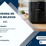 Freidora de aire Milexus 4.2 L Precio: 65 usd 💸 con 🚛 1 mes de garantía⏰ Características: Tiempo Max de Cocción 6 - Img 56412531