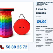 BANQUETA PLEGABLE TELESCÓPICA VPT-0402 - Img 55991521