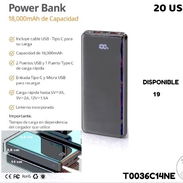 Powerbank Cargador portátil para celulares con carga rápida y linterna de 18000mAh - Img 55457177
