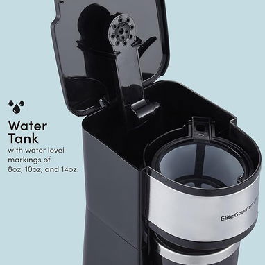 Cafetera personal Elite Gourmet - Util y practica, ahorra café e ideal para usar con estaciones de energia - Img 124082625