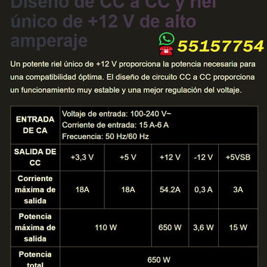 🔌 Fuente de Poder Thermaltake Smart BX3 – 650W ▌ Potencia confiable y eficiente para tu PC - Img 114154066