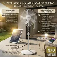 Ventilador solar recargable STAVEL - Img 55795330