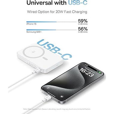 🔋📱 POWER BANK MAGNÉTICO BASEUS 5000mAh 15W ⚡ CARGA INALÁMBRICA + SOPORTE 💥 Envío + Garantía - Img 117592405