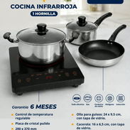 Combo Cocina de Inducción 1 Hornilla Eko + Juego de Calderos de 5 Piezas - Img 56893370