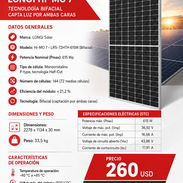 PANEL SOLAR LONGi BIFACIAL 615W — ALTA POTENCIA Y EFICIENCIA ⚡  ¡Aprovecha la energía del sol y reduce tu dependencia - Img 57142168
