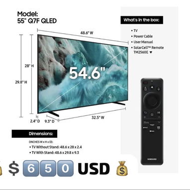 TV de 50”-85” Pulgadas Samsung , LG , TCL Smart TV ( 2025 )Ultimas series  Lo mejor en Precios - Img 117678380