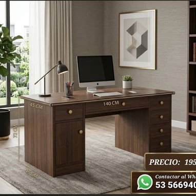 Escritorio de oficina / Buró de oficina / Mesa de trabajo / Mueble / Despacho / Equipamiento de oficina / Mobiliario - 5/5